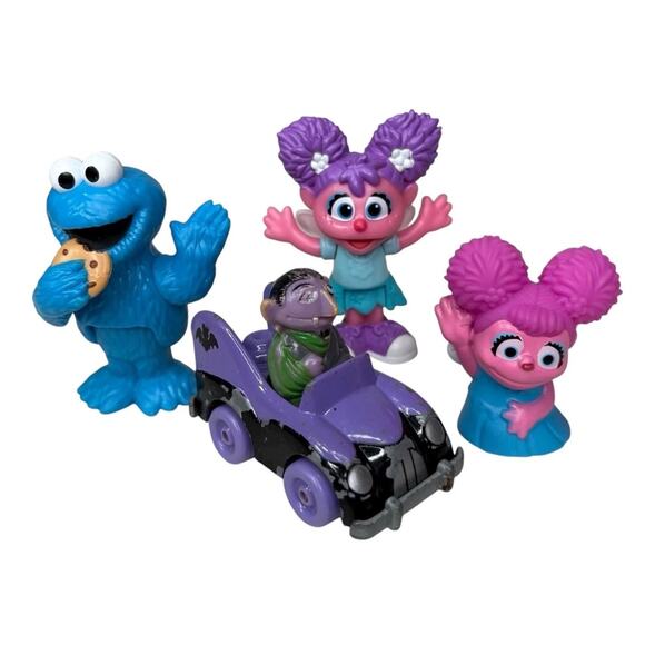 Sesame Street Toy Figure Lot Cookie Monster Abby Cadabby Count Von Cake Topper - Picture 1 of 4